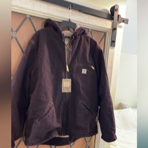 Carhartt Loose-Fit Washed Duck Sherpa-Lined Jacket for Ladies